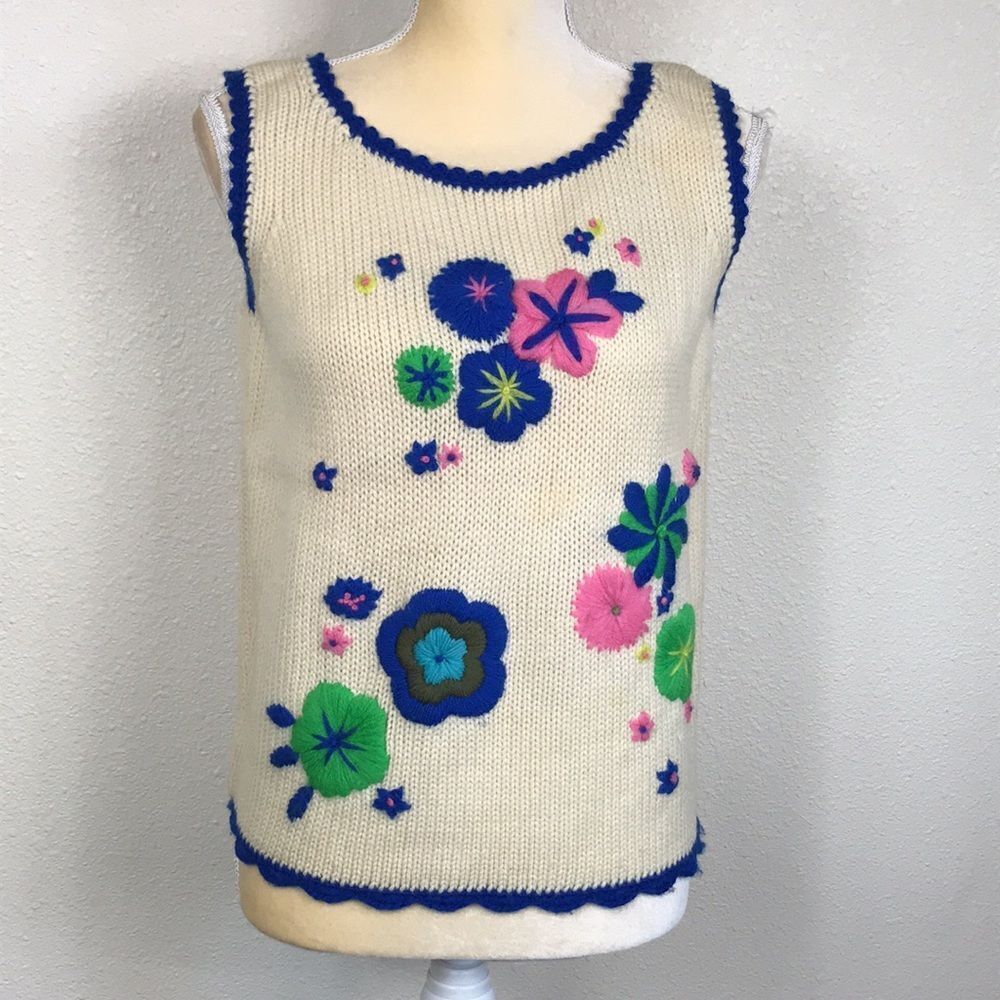Vintage Original Design By Evan Picone, Sleeveless 100% Wool Women Vest Size 40